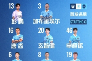 深圳新鹏城足协杯客战上海海港首发阵容出炉!